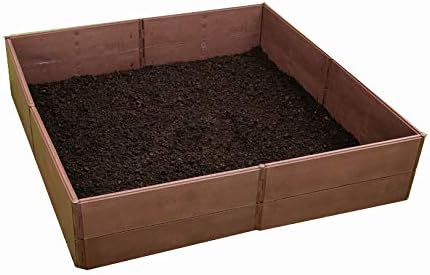 Emsco Group Raised Bed Garden Bed Boards - 4' x 4' - Brown