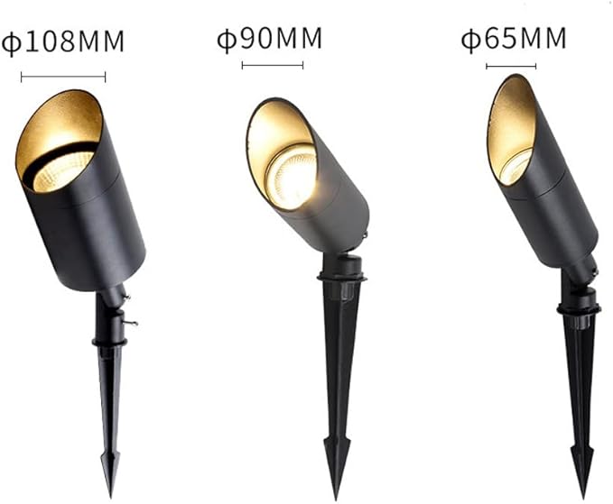 7/10/12/15/20/24W Outdoor Led Spotlight Waterproof Led Landscape Spotlights with Pointed Metal Grounding Pile Landscape Lamp Garden Outdoor Pathway Lighting/10W(M)/6000K White Light