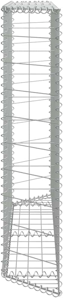 vidaXL Galvanized Steel Gabion Raised Bed - Versatile and Durable Planter for Garden and Patio - Weather- 59.1x7.9x39.4 Silver