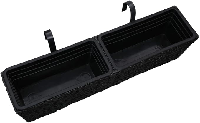 Planter Set of 2 Black Water Hyacinth Steel Cage Welded Wire Garden Baskets for Potted Plants Galvanized Mesh for Patio Cages for Stones Landscape