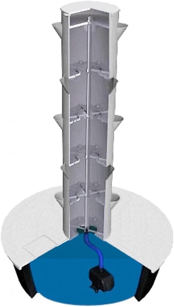 Hydroponics Growing System 6 Floor 36 Pods Hydroponics Tower with Hydrating Pump Soilless Culture for Commercial Farm Home Growing