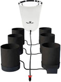 AutoPot 6 Pot GeoPot Systems with 3 Gallon Fabric Pots - Self-Watering Gravity-Fed Hydroponic System (6Pot with 25 gal PRO Flexi Tank) Indoor Black