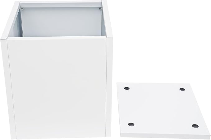 Metal Planter Box Indoor &amp Outdoor Planter Box Metal Garden Planter for Plants and Flowers Fits for Outside Indoor Garden (White)