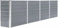 Large Rectangular Raised Garden Bed Grey Galvanized Steel Planter Box 126x15.7x30.3 inch Durable Outdoor Planters for Vegetables Flowers