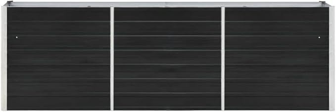 YAFF Garden Raised Bed Galvanized Steel 94.5x15.7x30.3 AnthraciteAnthracite
