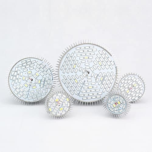 Luopan Indoor Lighting LED Grow Light AC85-265V 18W 28W 30W 50W 80W E27 Hydroponic Lighting for Flower Hydroponics System Indoor Garden Greenhouse Plants (Color : 50W)