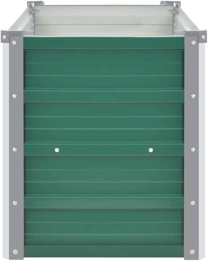 YAFF Garden Raised Bed Galvanized Steel 63x15.7x17.7 Green (13.2lbs)