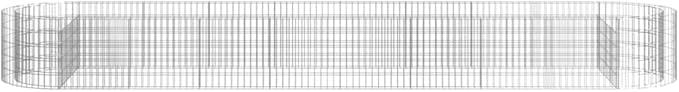 Gabion Raised Bed Gabion Cages Basket Steel Woven Gabion Net Garden Plant Above Ground Garden Boxes Outdoor Garden Galvanized Planters Metal Trough 196.9x39.4x19.7