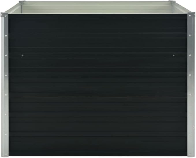 YAFF Raised Garden Bed Anthracite 39.4x39.4x30.3 Galvanized Steel (18.92lbs)