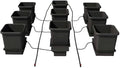 AutoPot 9 Pot System (3.9 Gallon Plastic Pots) (*Includes AIRBASES &amp AIRDOMES) Self-Watering Gravity-Fed Hydroponic System (9Pot - 3.9 Gallon - No Tank)