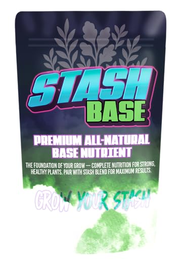 Stash Base Premium All-Natural Nutrient (2.2-4-2.3) – Vegetative Stage Soil Amendment &amp Fertilizer with Biochar Crustacean Meal &amp Kelp – Boosts Root Growth &amp Stem Strength (42 lbs)