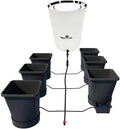 AutoPot 6 Pot XL System with 6.6 Gallon Plastic Pots and 25 Gallon PRO FlexiTank - Self-Watering Gravity-Fed Hydroponic System (6PotXL - 6.6 Gallon - 25 Gallon PRO FlexiTank) Indoor Black