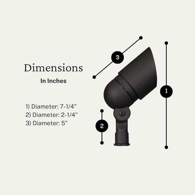 Best Pro Lighting 3W LED Low Voltage Directional Bullet Light in Black Finish (BPL-101BLKLED3W)