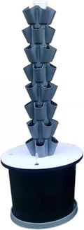 Hydroponics Growing System Tower Garden Vertical Hydroponic System Automatic Water Circulation Increased Oxygen Capacity for Fruits Vegetables(Gray8 Layers)