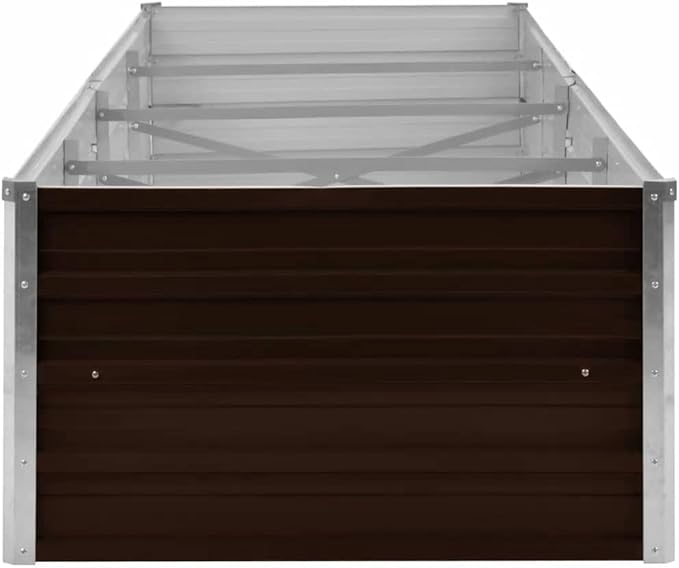 YAFF Large Rectangular Raised Garden Bed 126 x 31.5 x 17.7 – Durable Galvanized Steel Planter Box for Outdoor Vegetables Flowers Perfect for Balcony Patio