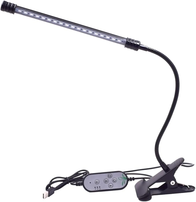 9w Adjustable Gooseneck Led Grow Light Single Head Timing Function for Indoor Plants Hydroponic Greenhouse Vegetable Garden
