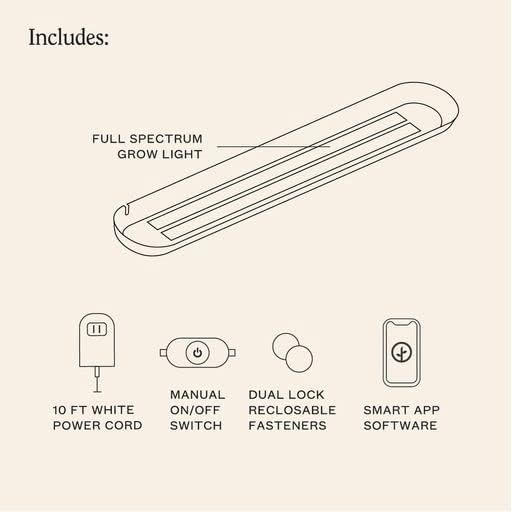 Modern Sprout Smart Growbar V2 LED Grow Light - Full-Spectrum Grow Light for Indoor Plants w/Smart App Control - Herb &amp Flowering Plants - Adjustable Brightness Perfect for Indoor Gardens &amp G