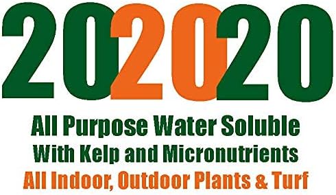 GS Plant Foods All Purpose Water Soluble 20-20-20 Fertilizer Balanced NPK Plant Food with Micronutrients Contains Kelp (Ascophyllum nodosum) for Indoor &amp Outdoor Plants Gardens &amp Turf (3 lbs