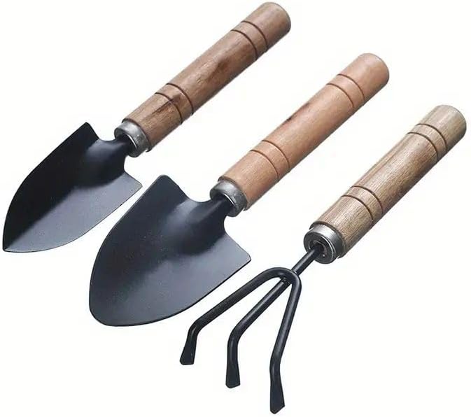 Garden Tools 3Pcs/Set Mini Garden Tool Set for Garden Plants Flower Pot Cactus Vegetables Digging Weeding Indoor Small Plants