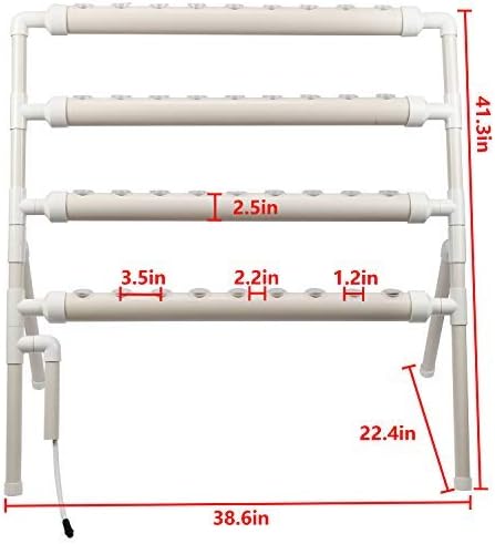 Hydroponic Grow Kit 4 Layers 36 Plant Sites Garden Planting System Hydroponic Growing System Water Culture Garden Plant System Garden Vegetable Planting Tool