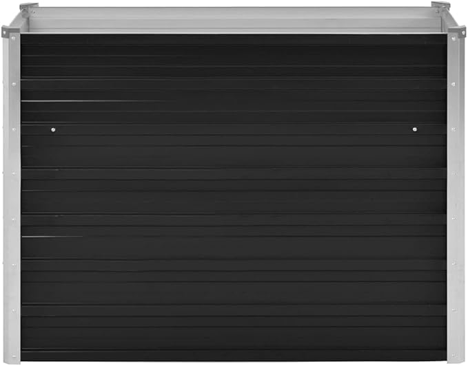 YAFF Garden Raised Bed Anthracite 39.4x15.7x30.3 Galvanized Steel(Anthracite)