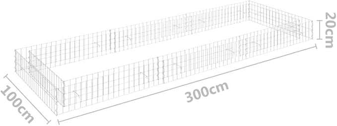 Gabion Raised Bed Galvanized Steel 118.1x39.4x7.9