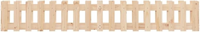 Garden Raised Bed Natural Solid Pine Wood Planter Box for Outdoor Plants 78.7x11.8x11.8 inch Rustic Finish Vegetable Herb Flower Growing