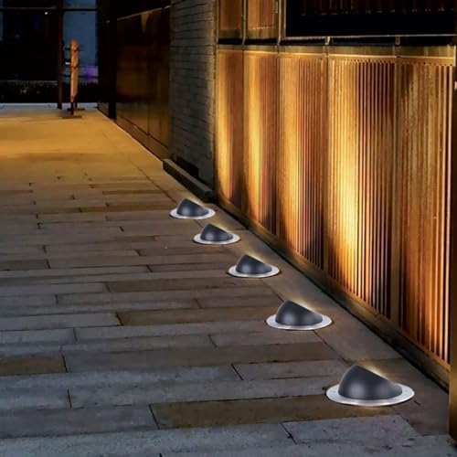 COB LED Landscape Spotlights - IP65 Waterproof Recessed Outdoor Lights Adjustable Tilt-Head Design for Gardens Lawns &amp Walls AC85-110V Perfect for Landscape Lighting