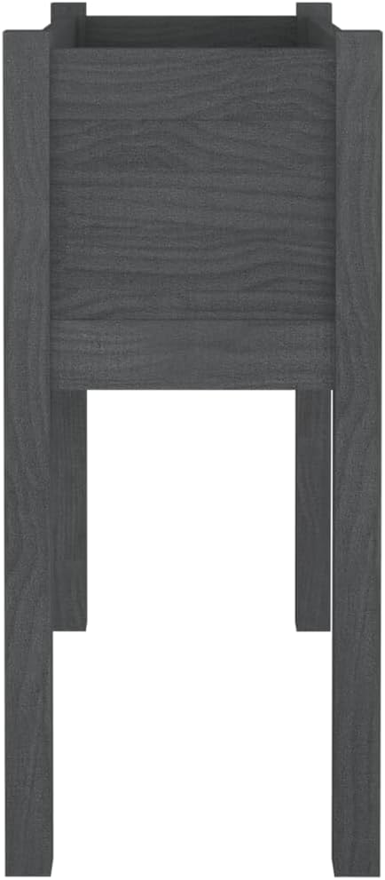 Wooden Garden Planter Box Raised Garden Bed with Legs Outdoor Wood Planter Box Stand Outdoor Wood Raised Garden Bed Gray 27.6x12.2x27.6-480