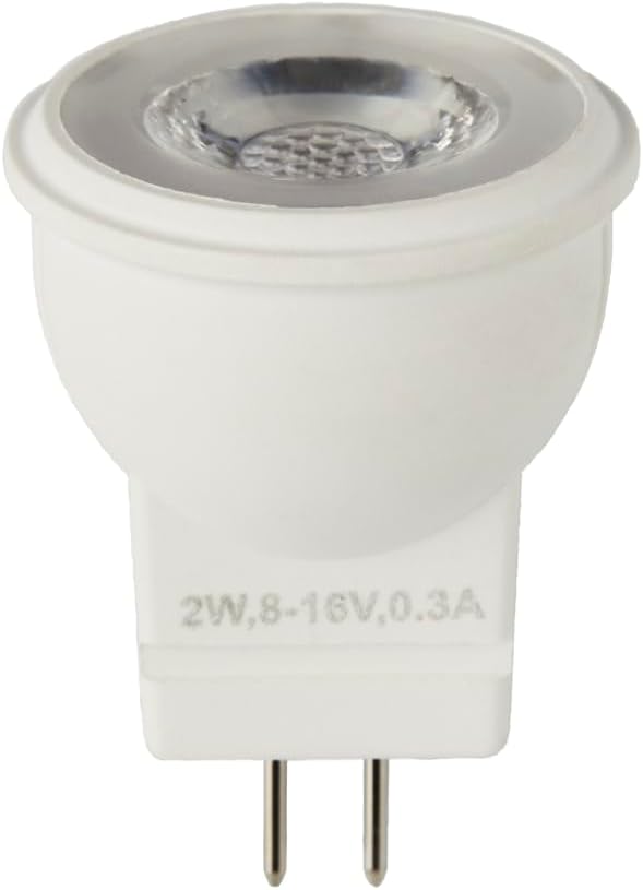VOLT 12V Brass Mini Outdoor Spotlight (Bronze) with 2W 2700K Warm White 175 Lumen MR8 LED Bulb for Low Voltage Landscape Lighting of Yard Lawn Garden Patio Trees &amp House