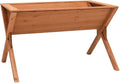 Wooden Planter with Legs Raised Garden Bed Outdoor Planter Box with Legs for Herbs Vegetables Flowers 35.4x21.7x22 Firwood-107