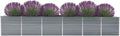 Garden Raised PlanterGarden BedGalvanized Raised Garden BedPlanter Raised bedsGalvanized PlanterBed Galvanized Steel 189x31.5x30.3 Gray