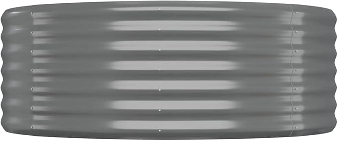 Metal Raised Garden Bed Garden Raised Bed Powder-Coated Steel Outdoor Planter Box for Vegetables Herbs Flowers 155.9x39.4x14.2 Gray-134