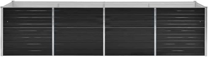Raised Garden Bed 126 x 31.5 x 30.3 Galvanized Steel Planter Box Outdoor Elevated Raised Bed for Vegetables Flowers and Herbs - Large Garden Planter for Patio Balcony and Garden Use