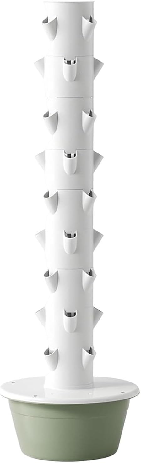 Aeroponic Vertical Grow Tower Soilless Hydroponic Planting System Indoor Vegetable Garden with Circulating Pump for Fast High-Yield Growth(9th Floor)