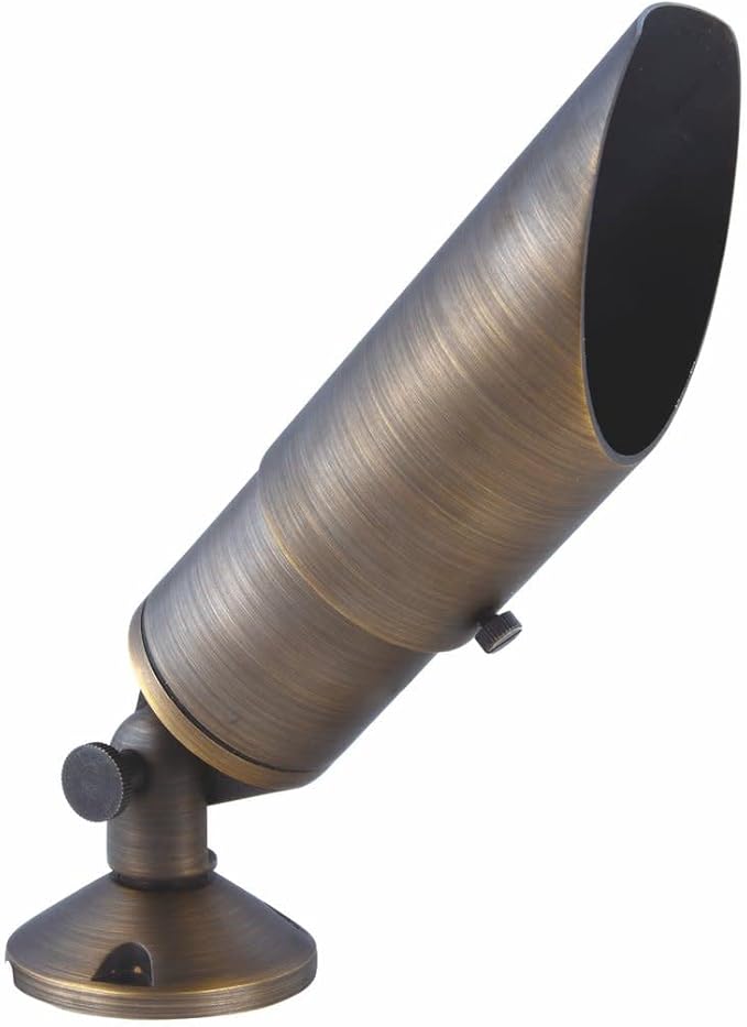 Elitco Lighting C049 Landscape-Spotlights Spot Light D2.25H8Antique Brassincludes Stakemr16 Halogen 20W(Light Source Not Included)