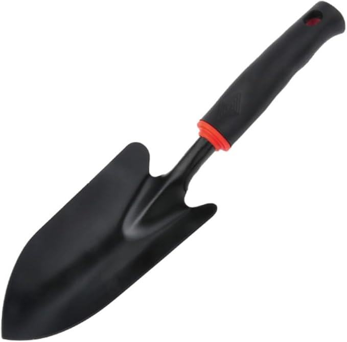 BESPORTBLE 6-Piece Garden Tool Set Black Plastic Handle Iron Small Shovel and Hoeing Rake for Gardening and Flower Bed Maintenance