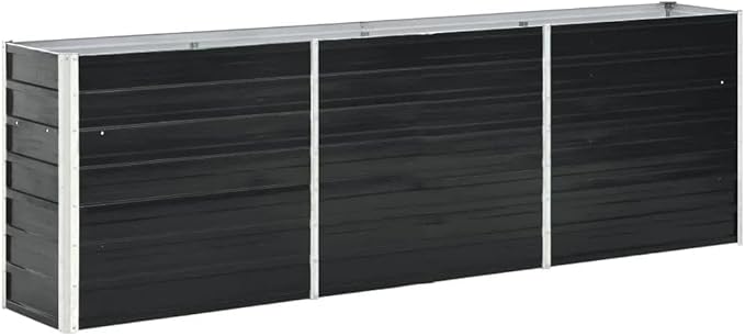 Garden Raised PlanterGarden BedGalvanized Raised Garden BedPlanter Raised bedsGalvanized PlanterFlower BedBed Galvanized Steel 94.5x15.7x30.3 Anthracite