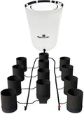 AutoPot 12 Pot GeoPot System with 3 Gallon Fabric Pots - Self-Watering Gravity-Fed Hydroponic Systems (12Pot with 60 gal PRO Flexi Tank) Indoor Black