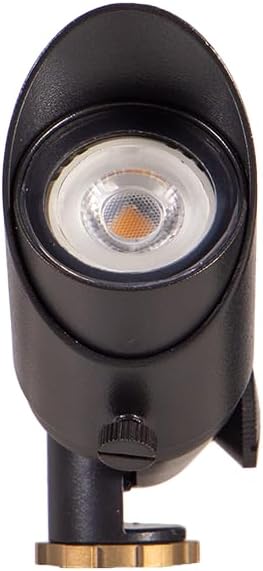 VOLT Top Dog Scotty 12V Cast Brass Mini Outdoor Spotlight (Black) for Low Voltage Landscape Lighting of Yard Lawn Garden Patio Trees &amp House