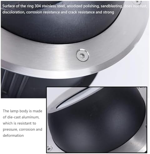 COB LED Landscape Lights - Waterproof IP65 Outdoor Recessed Spotlights Adjustable Tilt-Head Garden &amp Lawn Lights AC85-110V Wall Washers for Patios &amp Pathways