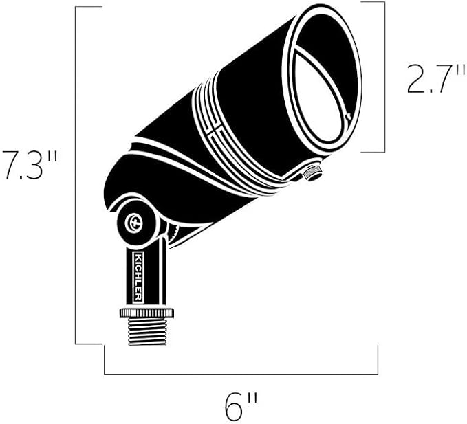 12W 1 Led 10 Degree Spot Adjustable Large Accent Light 4.5 inches Tall By 2.75 inches Wide-Textured Architectural Bronze Finish-3000 Color Temperature No Specific Style Landscape 12V Led Accent