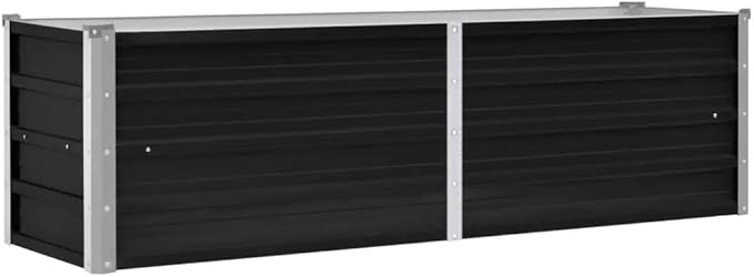 Cultivation RoomPatio Garden Home DecorVegetable planters for Porch PatioDurable and Long-LastingGarden Raised Bed Anthracite 63x15.7x17.7 Galvanized Steel