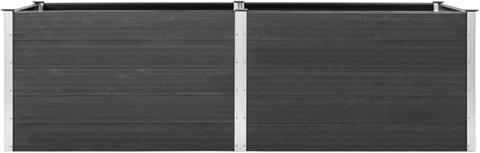 Garden Raised PlanterGarden BedGalvanized Raised Garden BedPlanter Raised bedsGalvanized PlanterBed 78.7x19.7x35.8 WPC Gray