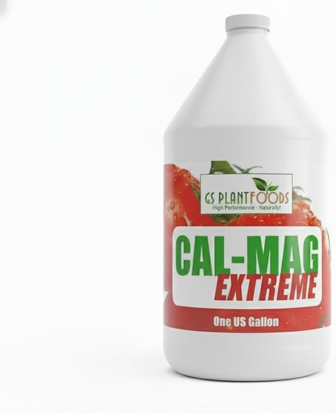 GS Plant Foods Cal-Mag Extreme Liquid 1 Gallon Fertilizer with Calcium Magnesium Iron and Sulfur Supplement Corrects Secondary Nutrient &amp Trace Element Deficiencies N-P-K of 2-0-0
