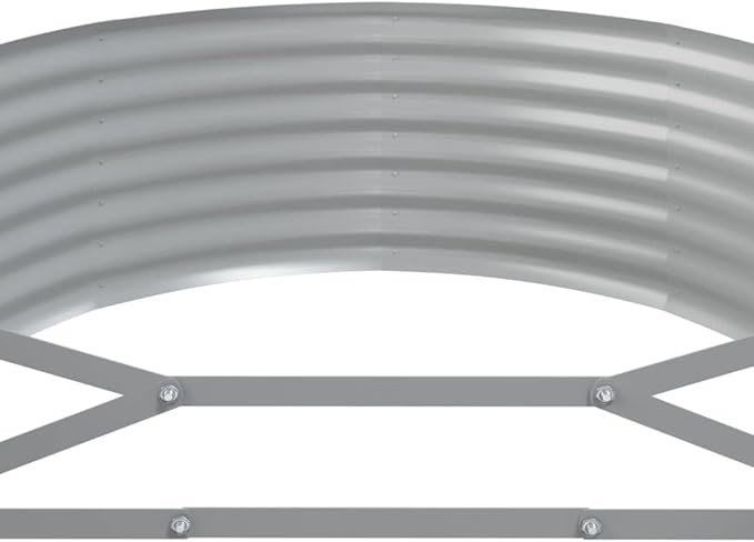 Garden Raised PlanterGarden BedGalvanized Raised Garden BedPlanter Raised bedsGalvanized PlanterBed Powder-Coated Steel 126.8x39.4x14.2 Gray