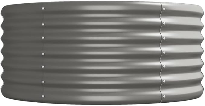 Garden Raised Bed Patio planters Garden beds Outdoor Horse Trough planters Gardening Box Suitable for Corridor Courtyard Nursery Orchard Powder-Coated Steel 116.5x31.5x14.2 Gray
