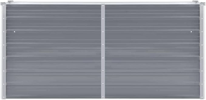 Galvanized Steel Garden Raised Bed Kit Outdoor Planter Raised Garden Boxes Metal Raised Garden Beds for Vegetables Herbs Flowers 63x15.7x31.3 Gray-1152