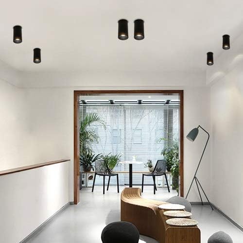 Spotlight 7w 9 Black Led Wall Mounted Spotlights Punching Single Downlights Living Room Ceiling Cupboard Light