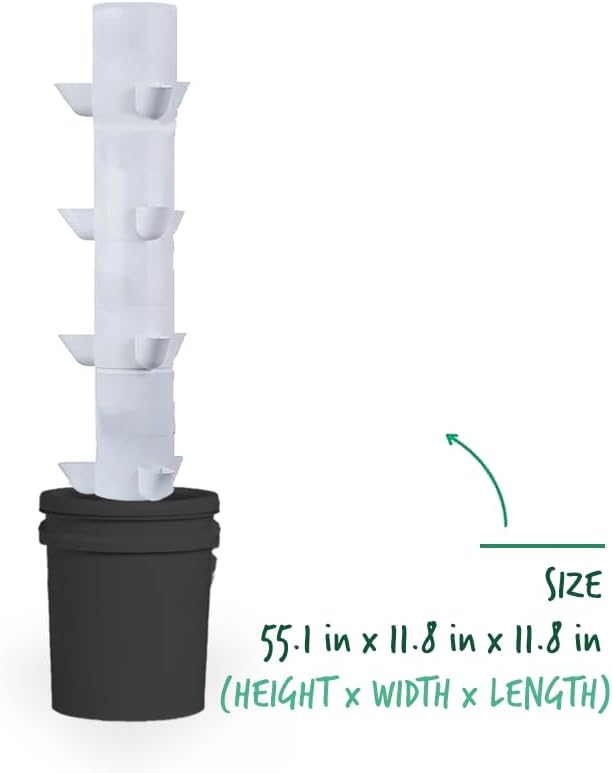Hydroponic Kit N6 Tower System for 20 Plants Complete Indoor Garden with Nutrients Seeds &amp Accessories